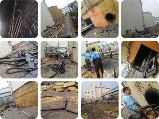 油罐拆除现场 油罐拆除现场